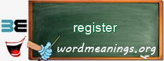 WordMeaning blackboard for register